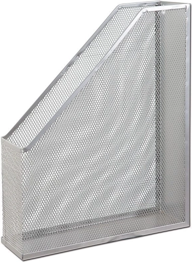 CONCORDE metal wall-mounted brochure holder, silver
