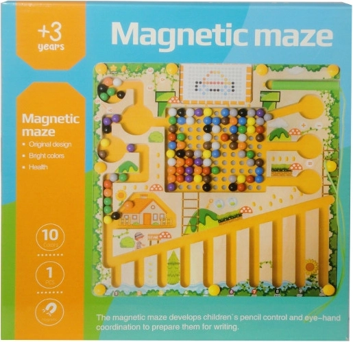 Wooden magnetic activity toy – ball maze labyrinth - 1 piece