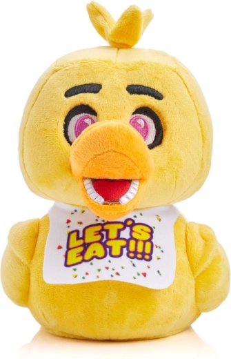 Ikoniskā CHICA no FNAF plīša veidolā