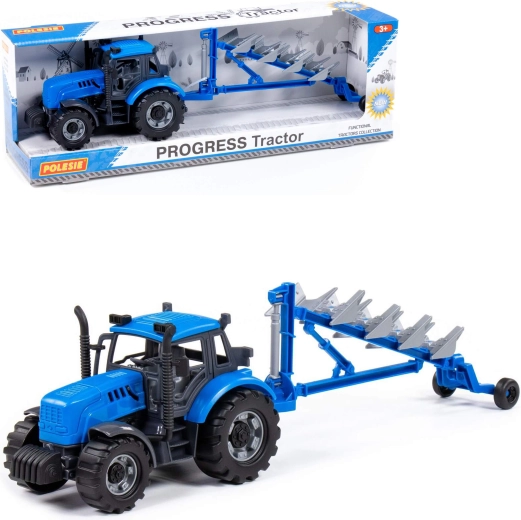 Bērnu traktors Progress ar arklu