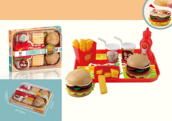 Rotaļu komplekts bērniem: hamburgers