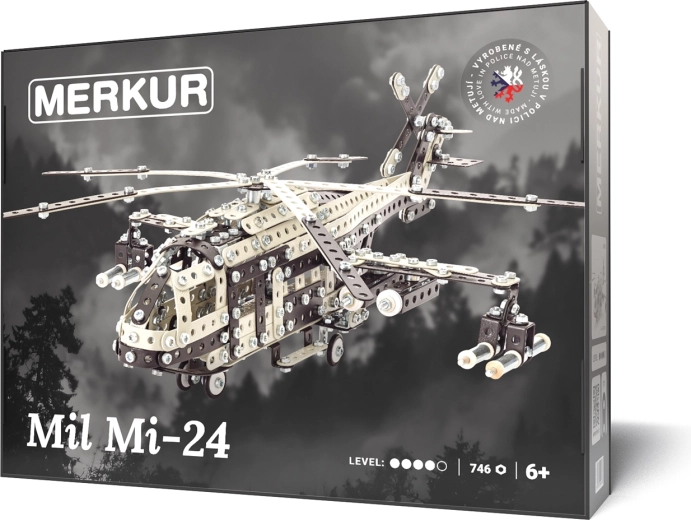 Merkur būvkomplekts helikopters MIL MI-24, 746 detaļas