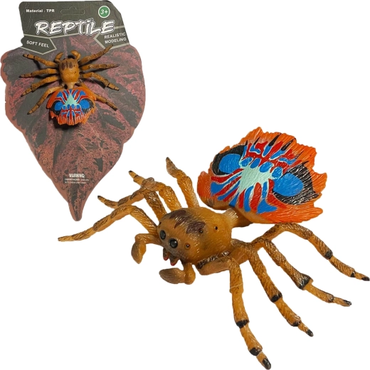 Dzīvā daba: reālistisks pāva zirnekļa (peacock spider) modelis 10 cm
