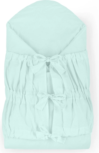 Petite&Mars lace-up swaddle blanket Nurse with coconut insert Frosted Mint 75 × 75 cm