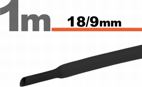 Melna izolācijas caurule 18/9 mm