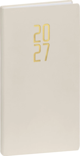 Notique kabatas dienasgrāmata Ponza 2027 krēmkrāsā 9 × 15,5 cm
