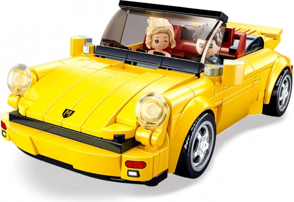 Dzeltens sporta auto Sluban ModelBricks
