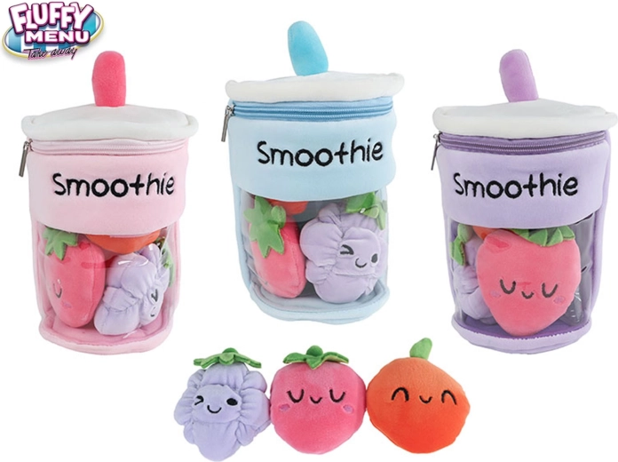 Plush Smoothie Cup with Fruit Fluffy Menu 25 cm