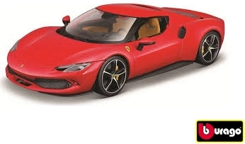 Metāla auto modelis Bburago Ferrari 296 GTB 1:18 sarkans