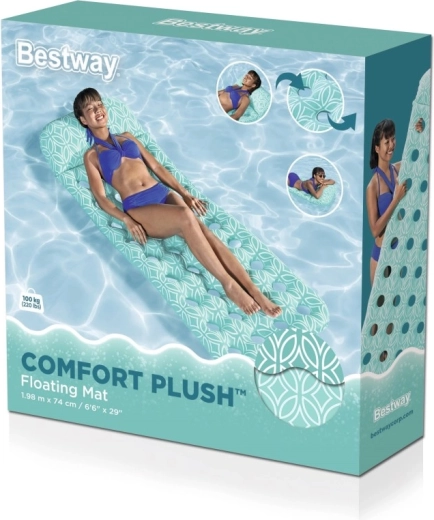 Piepūšamais matracis Bestway Comfort Plush 198 × 74 cm, tirkīza krāsā
