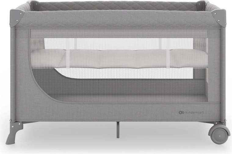 Kinderkraft Leody Up travel cot 2-in-1 grey
