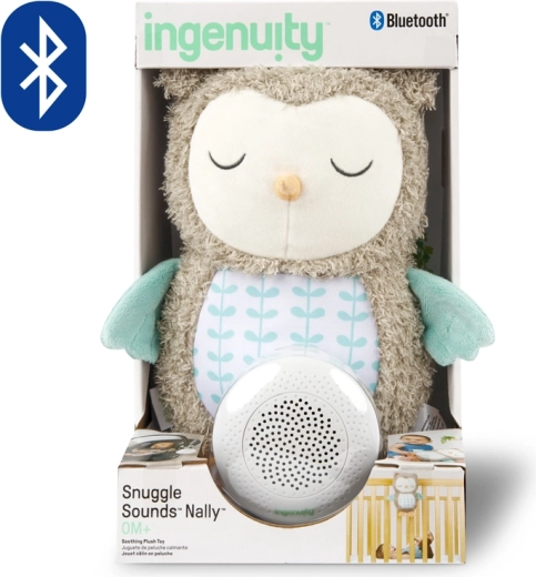 Ingenuity plīša muzikālā pūce Nally ar Bluetooth zīdaiņiem