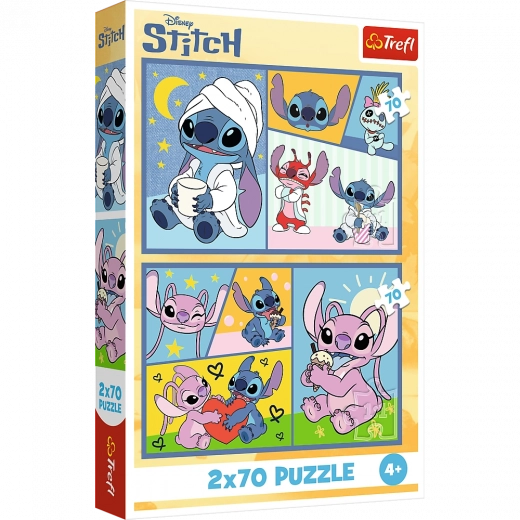 Puzle 2x70 – Disney Lilo un Stičs – Bez garlaicības ar Stiču