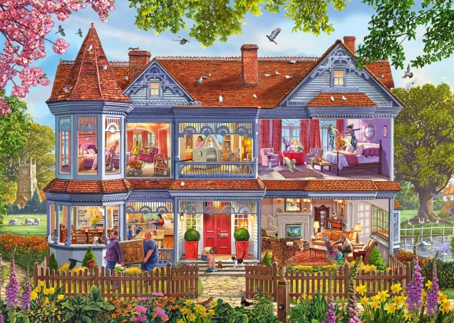 Puzle “Māja pavasarī” 1000 gabaliņi