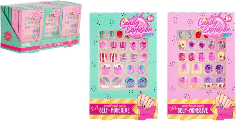 Create It! candy krāsaini uzlīmējamie nagi
