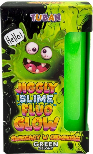 Tuban Jiggly Slime Fluo Glow zaļš, spīd tumsā 430 g