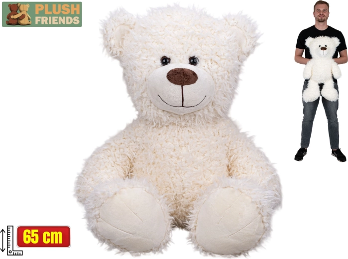 Plush Teddy Bear Plush Friends 65 cm White