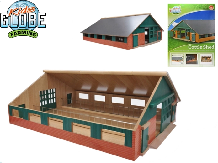 Kids Globe Farming wooden horse farm 1:32