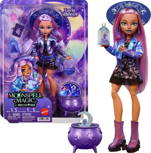 Monster High Moonspell High Layla Stone – modes lelle 26 cm ar piederumiem
