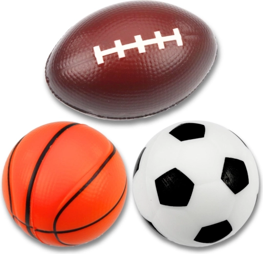 Putu bumbu komplekts – futbols, basketbols un regbijs, 3 gab.