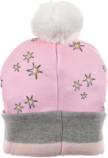 Warm hat with pom-pom