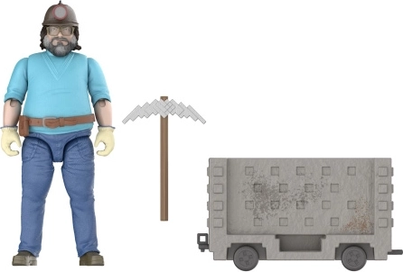 Minecraft filmas Stīvs ar ratiņiem – asa sižeta figūriņa ar raktuvju vagoneti