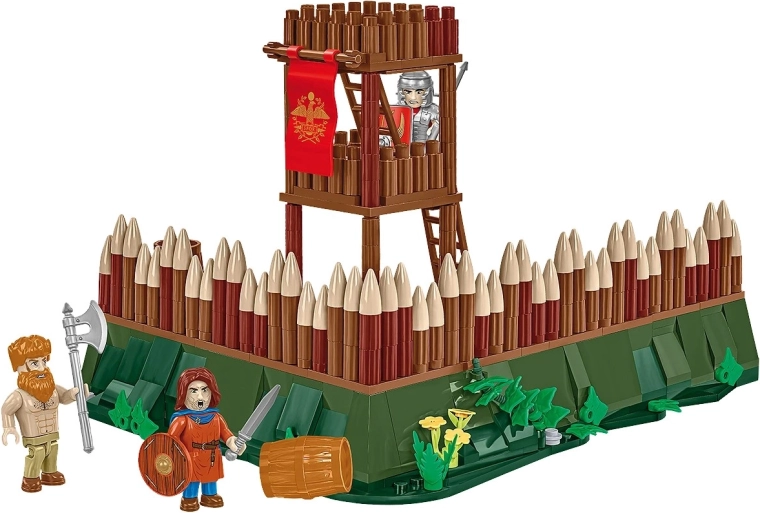 Detalizēts sardzes tornis ar palisādi