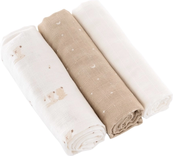Träumeland cloth diapers Hop Hop Bunny Beige 80 × 80 cm (3 pcs)