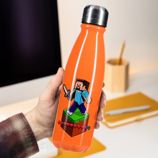 Stainless Steel Minecraft Bottle 600 ml