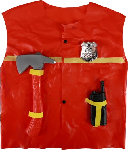 Bērnu ugunsdzēsēja veste ar piederumiem
