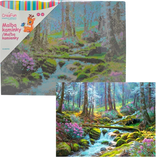 Diamond Painting Forest Brook 30 × 40 cm
