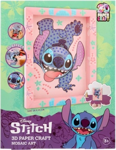 Origami DISNEY attēls Stitch 3D papīra mozaīka 26 × 35 cm
