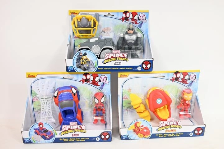 Marvel Spidey and His Amazing Friends figure with rolling vehicle