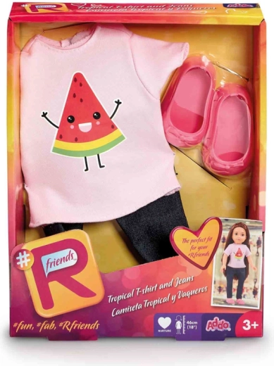 Doll Outfit Tropical T-Shirt and Jeans