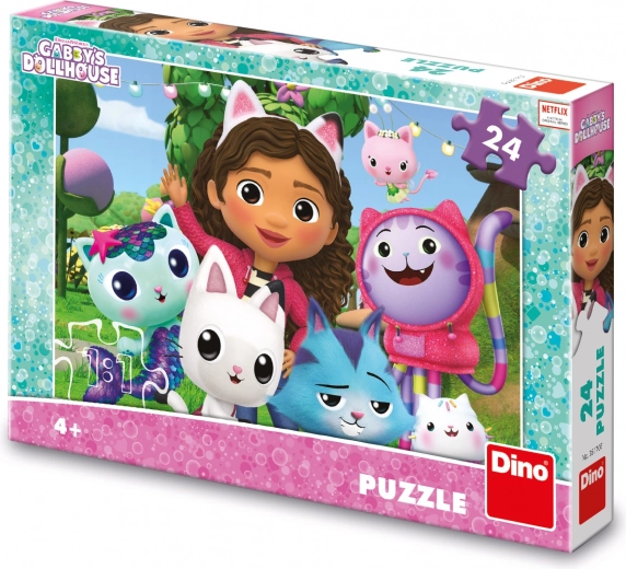 Puzle Gabby's Dollhouse dārzā (24 gab.)