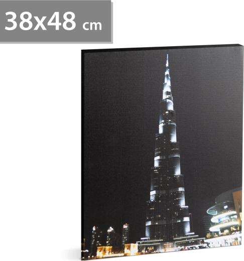 LED sienas attēls Burj Khalifa, 38 × 48 cm