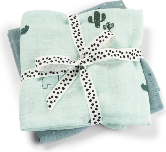 Done by Deer Lalee muslin diapers - 2 pcs – Blue