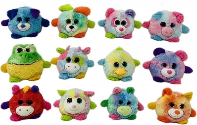 Plīša bumba ar lielām acīm 19 cm