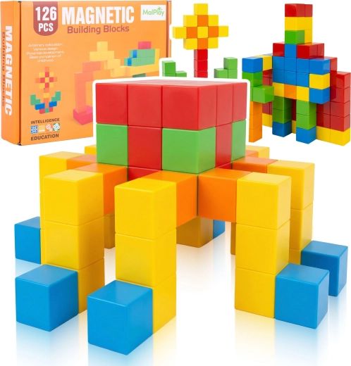 Magnetic building blocks for kids 126 pcs