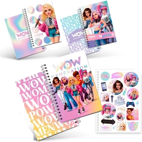 A5 Spiral Notebook 80 Sheets in Hard Cover WOW Generation Kids