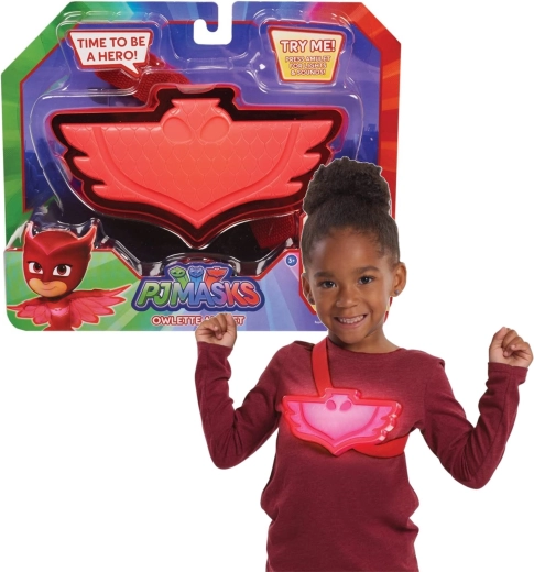 PJ Masks SOWELLA sarkans amulets ar krūšu siksnu ar gaismu un skaņu 3+