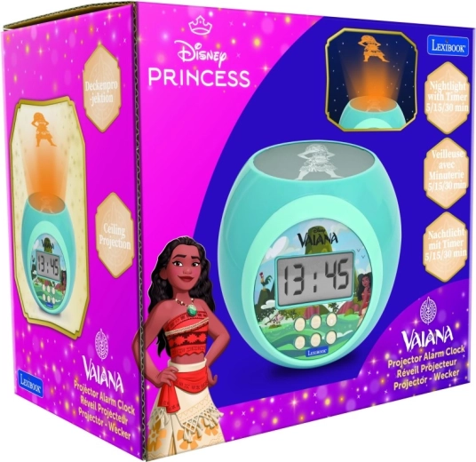 Bērnu modinātājpulkstenis ar projektoru DISNEY VAIANA no Lexibook