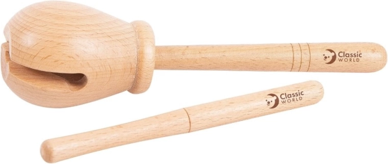 Koka ritmiskais woodblock CLASSIC WORLD EDU