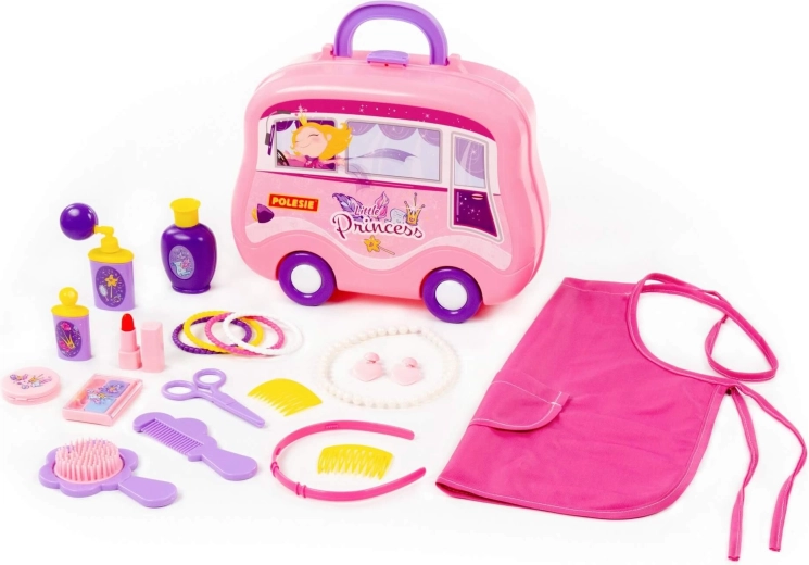 Bērnu kosmētikas komplekts Little Princess koferītī uz riteņiem