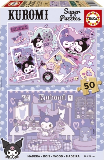 Educa wooden puzzle Kuromi 2×50 pieces