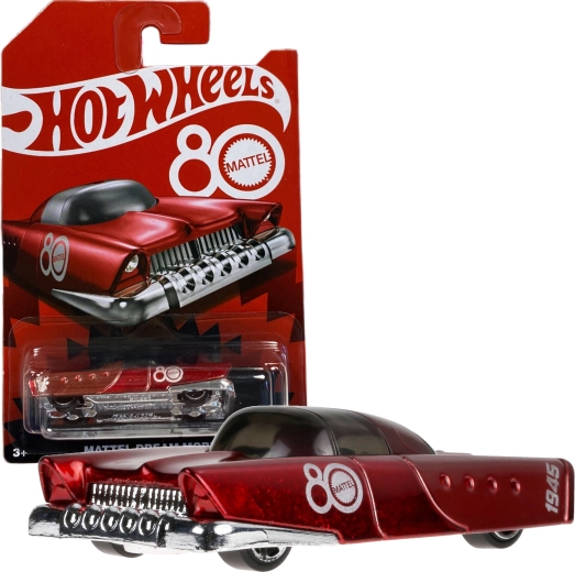 Hot Wheels Mattel Dream Mobile rubīnsarkans klasisks modelis Mattel 80. jubilejai