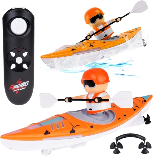 Illuminated Kayak with Remote-Controlled Paddler
