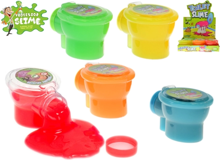 Professor Slime tualete ar gļotām 10 cm, 6 krāsas