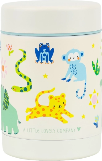 A Little Lovely Company izolēta nerūsējošā tērauda pārtikas kārbiņa "Džungļi" 300 ml