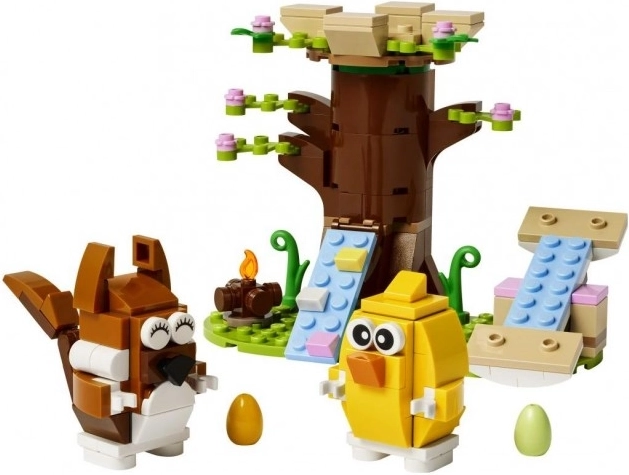 LEGO® Iconic 40709 Pavasara rotaļu laukums dzīvniekiem
